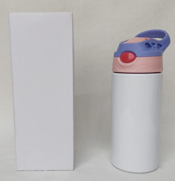 Pink and Purple Blank Sublimation Kids Flip Top Water Bottle Tumbler